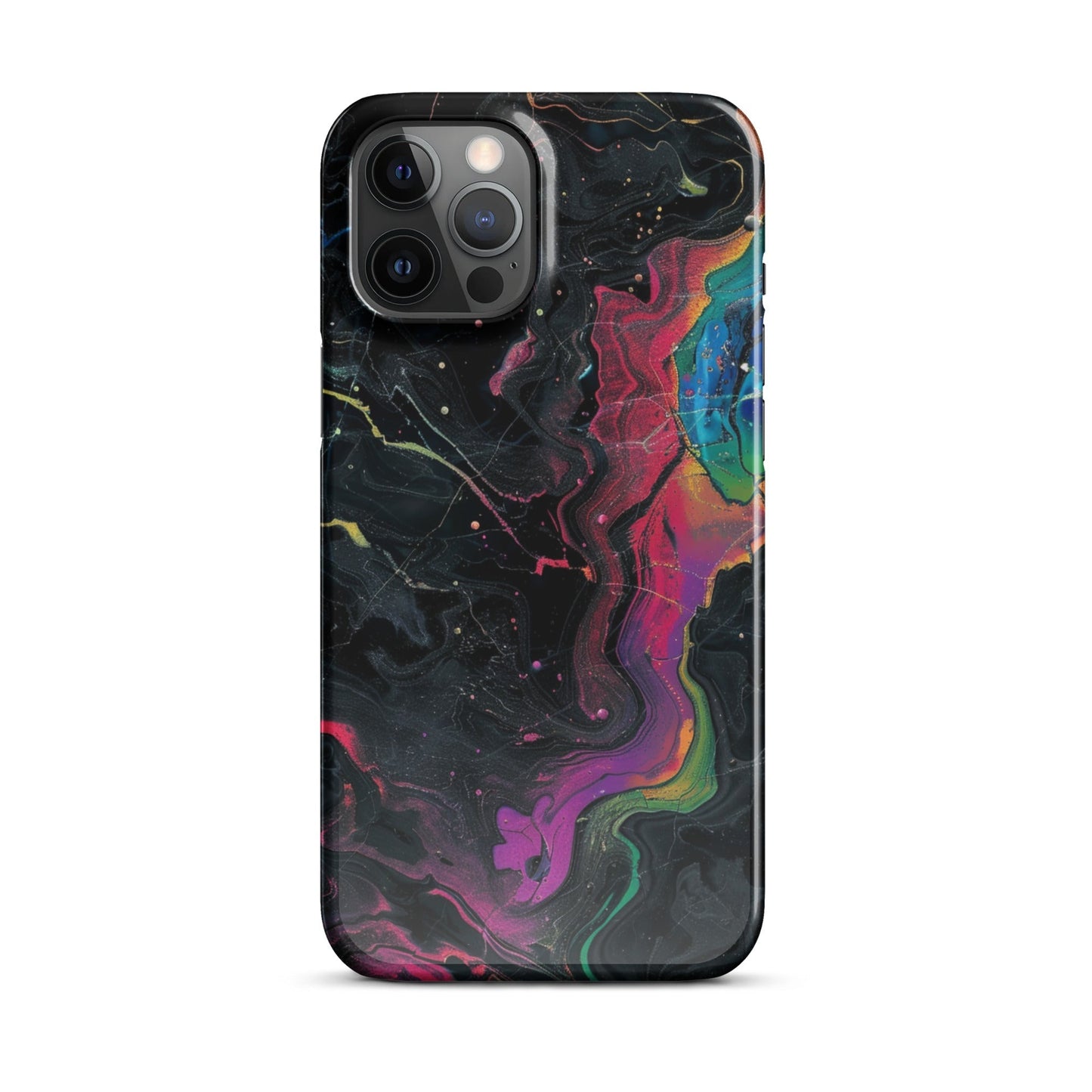 Black rainbow Phone case for iPhone-12